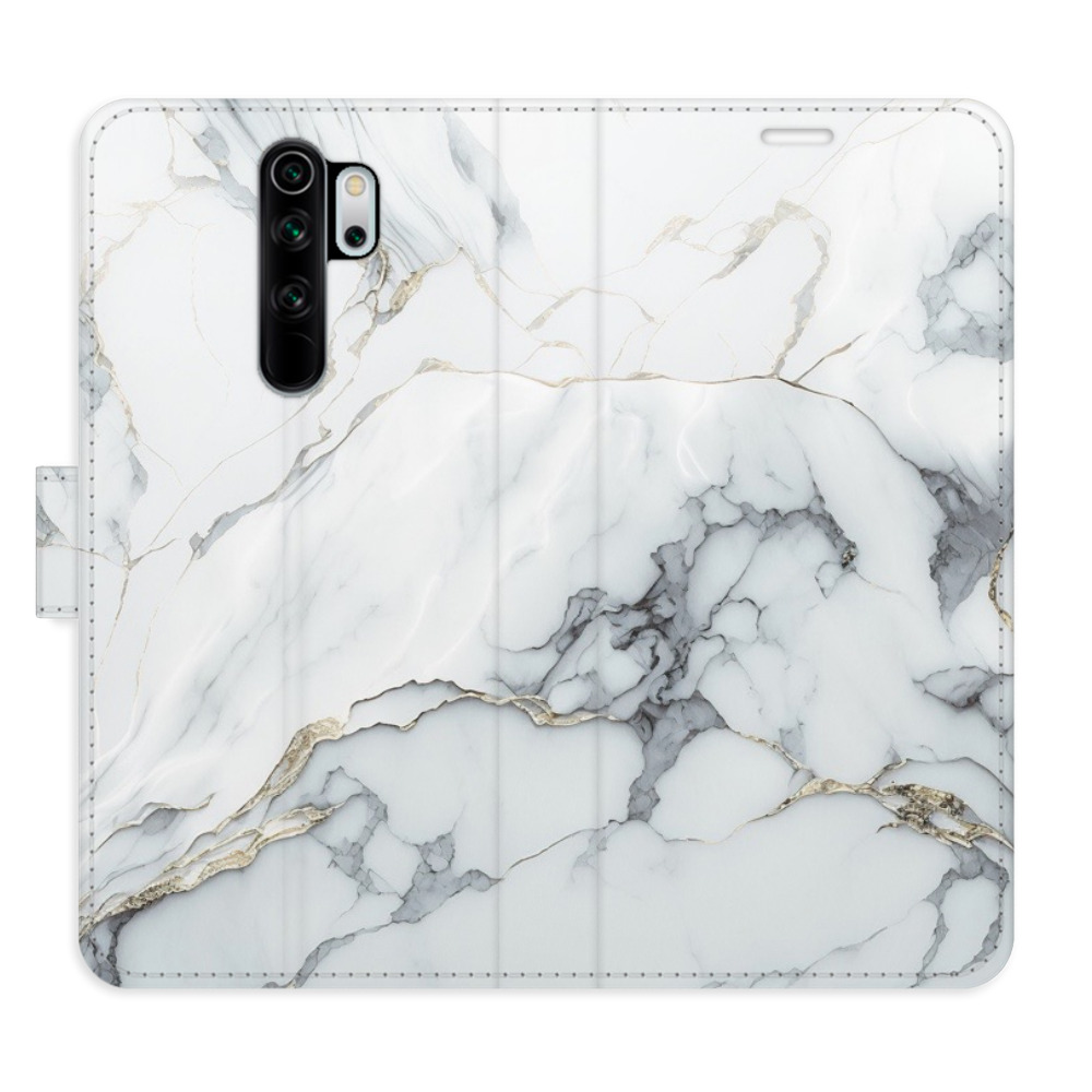 Flipové puzdro iSaprio - SilverMarble 15 - Xiaomi Redmi Note 8 Pro