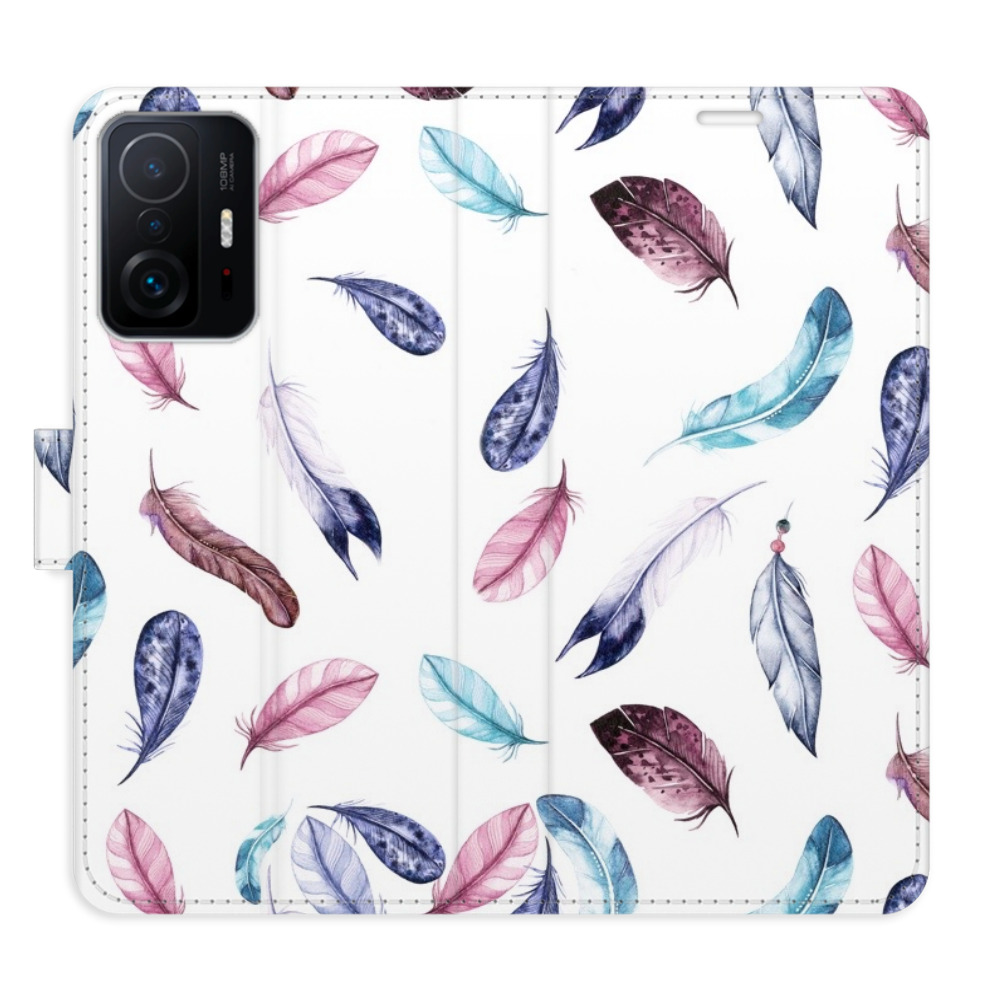 Flipové puzdro iSaprio - Colorful Feathers - Xiaomi 11T / 11T Pro