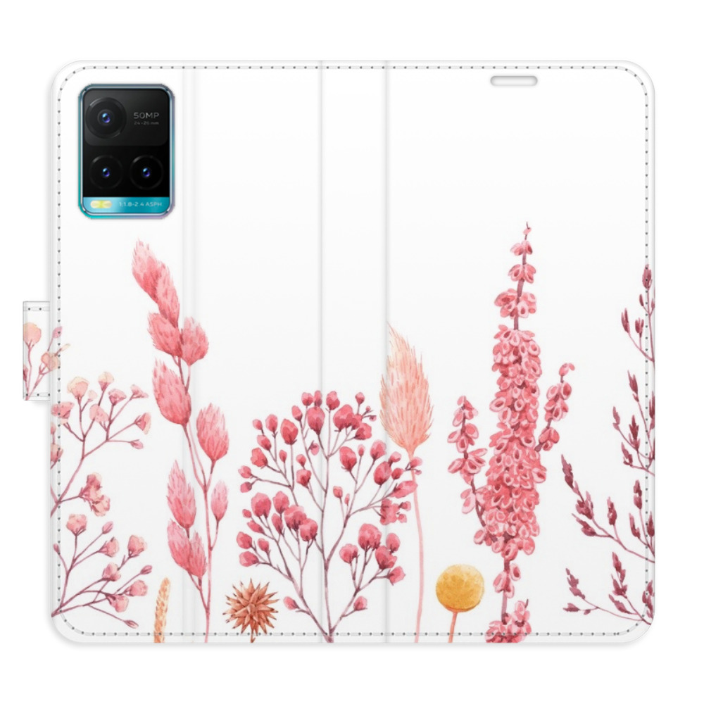 Flipové puzdro iSaprio - Pink Flowers 03 - Vivo Y21 / Y21s / Y33s