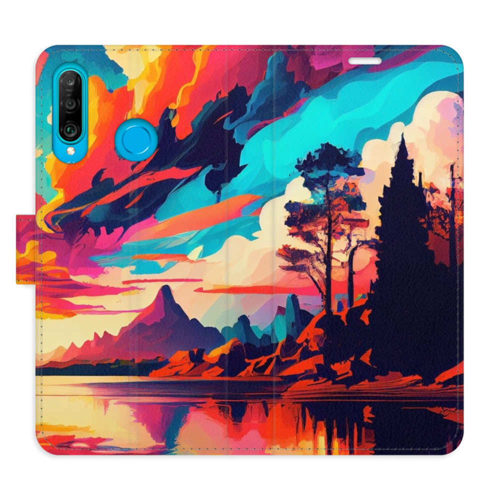 Flipové puzdro iSaprio - Colorful Mountains 02 - Huawei P30 Lite
