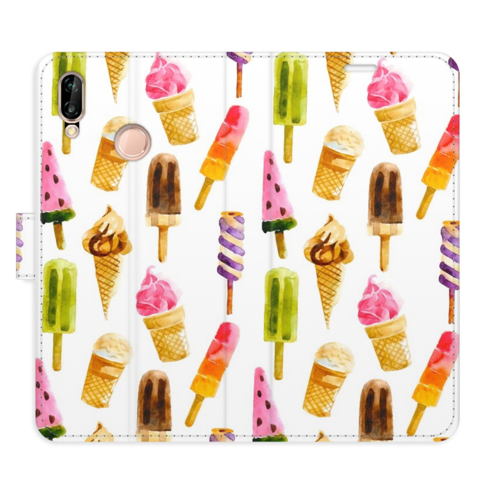 Flipové puzdro iSaprio - Ice Cream Pattern - Huawei P20 Lite