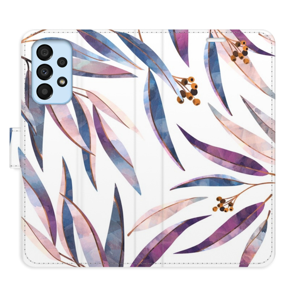 Flipové puzdro iSaprio - Ornamental Leaves - Samsung Galaxy A33 5G