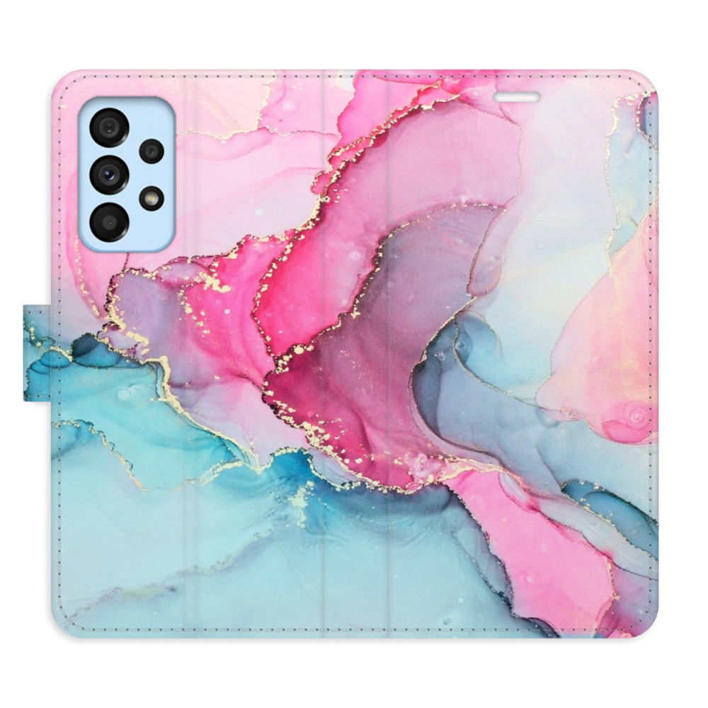 Flipové puzdro iSaprio - PinkBlue Marble - Samsung Galaxy A53 5G