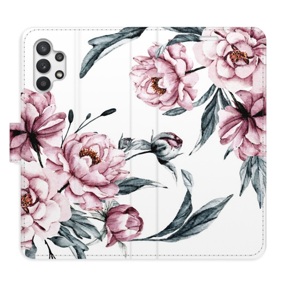 Flipové puzdro iSaprio - Pink Flowers - Samsung Galaxy A32