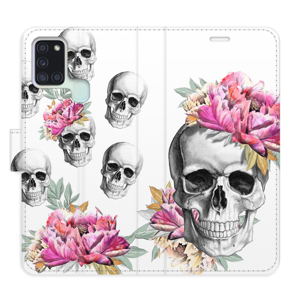 Flipové puzdro iSaprio - Crazy Skull - Samsung Galaxy A21s