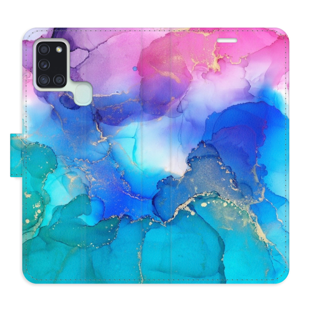 Flipové puzdro iSaprio - BluePink Paint - Samsung Galaxy A21s