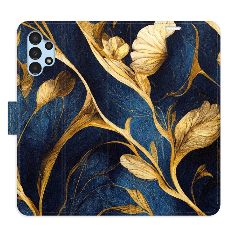Flipové puzdro iSaprio - GoldBlue - Samsung Galaxy A13 / A13 5G