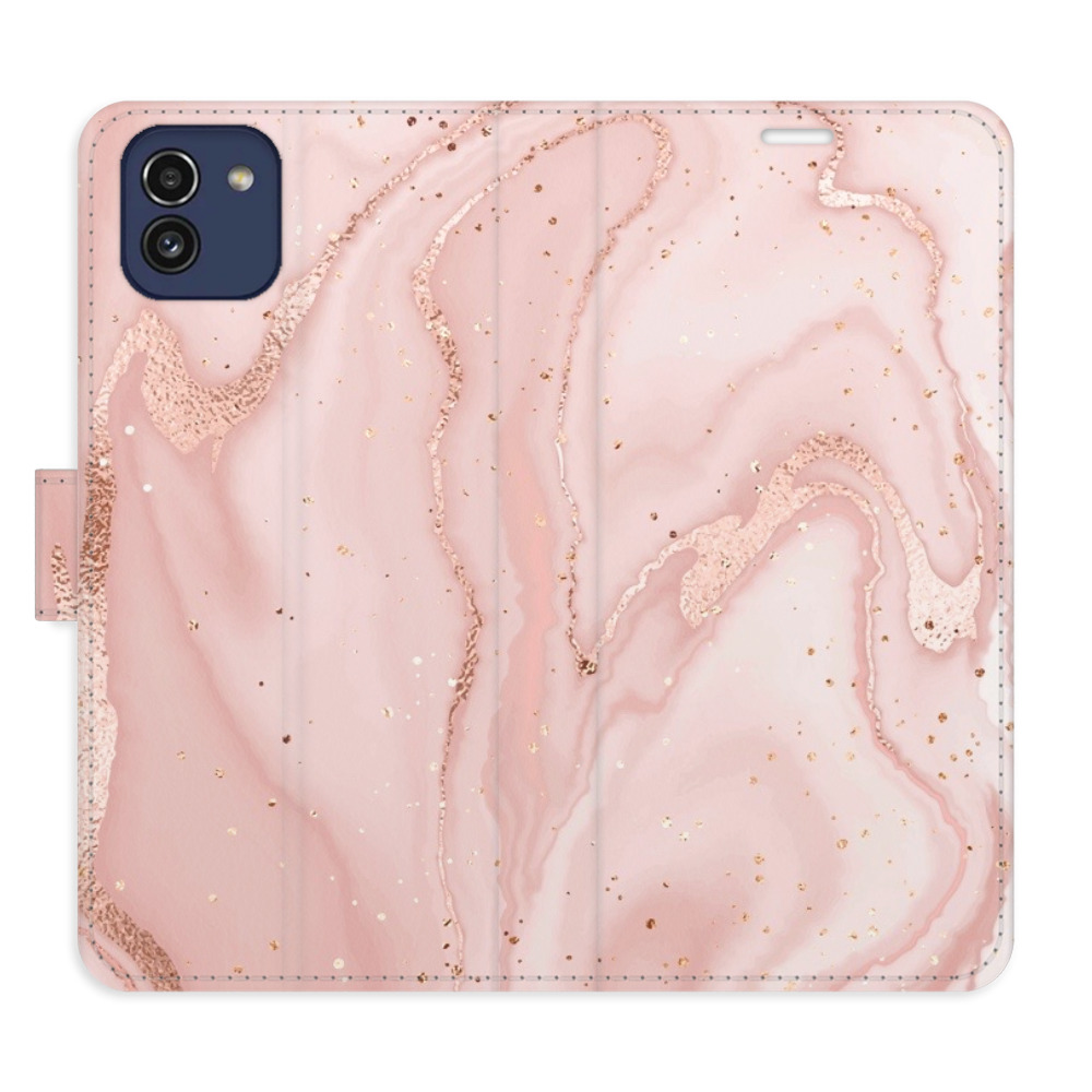 Flipové puzdro iSaprio - RoseGold Marble - Samsung Galaxy A03