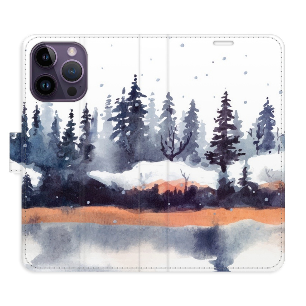 Flipové puzdro iSaprio - Winter 02 - iPhone 14 Pro Max
