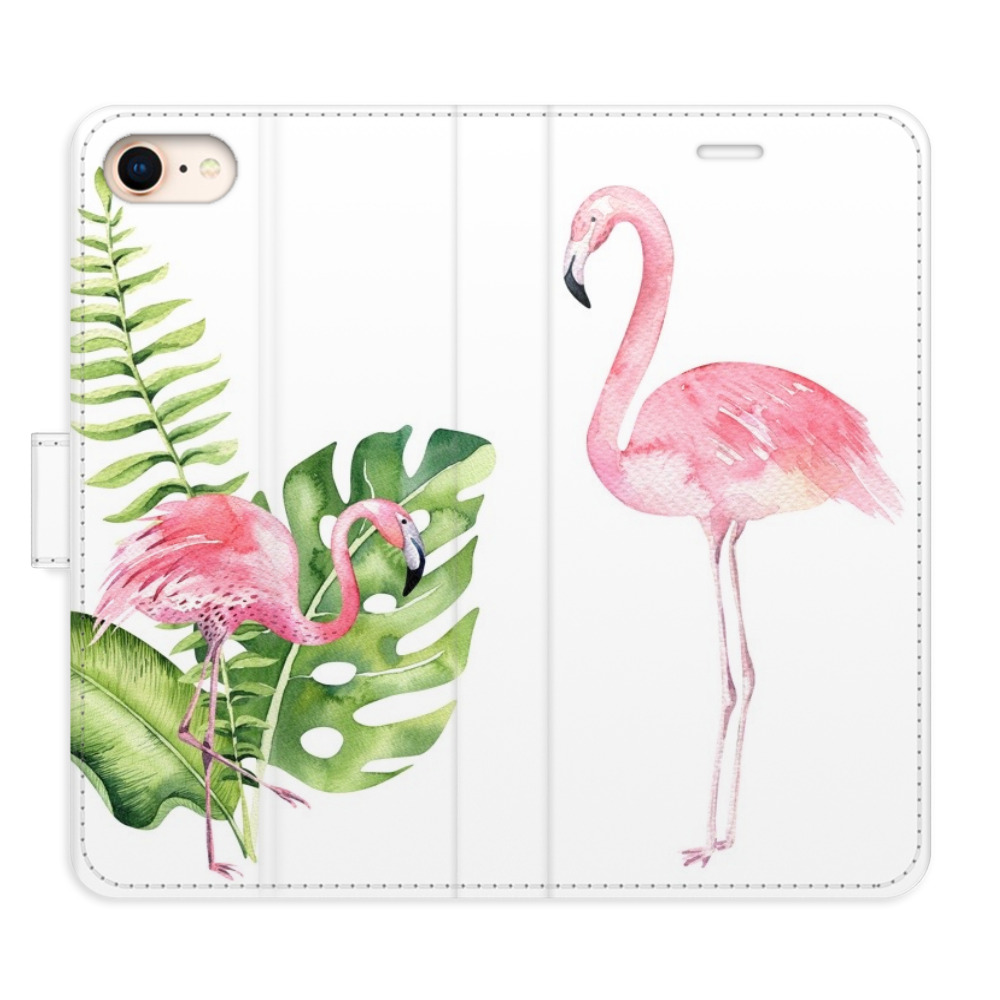 Flipové puzdro iSaprio - Flamingos - iPhone 7/8/SE 2020