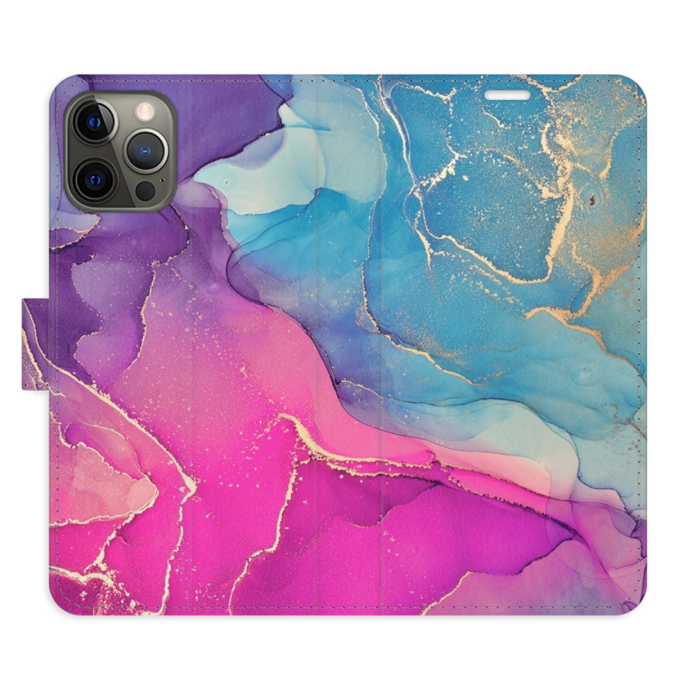 Flipové puzdro iSaprio - Colour Marble 02 - iPhone 12/12 Pro