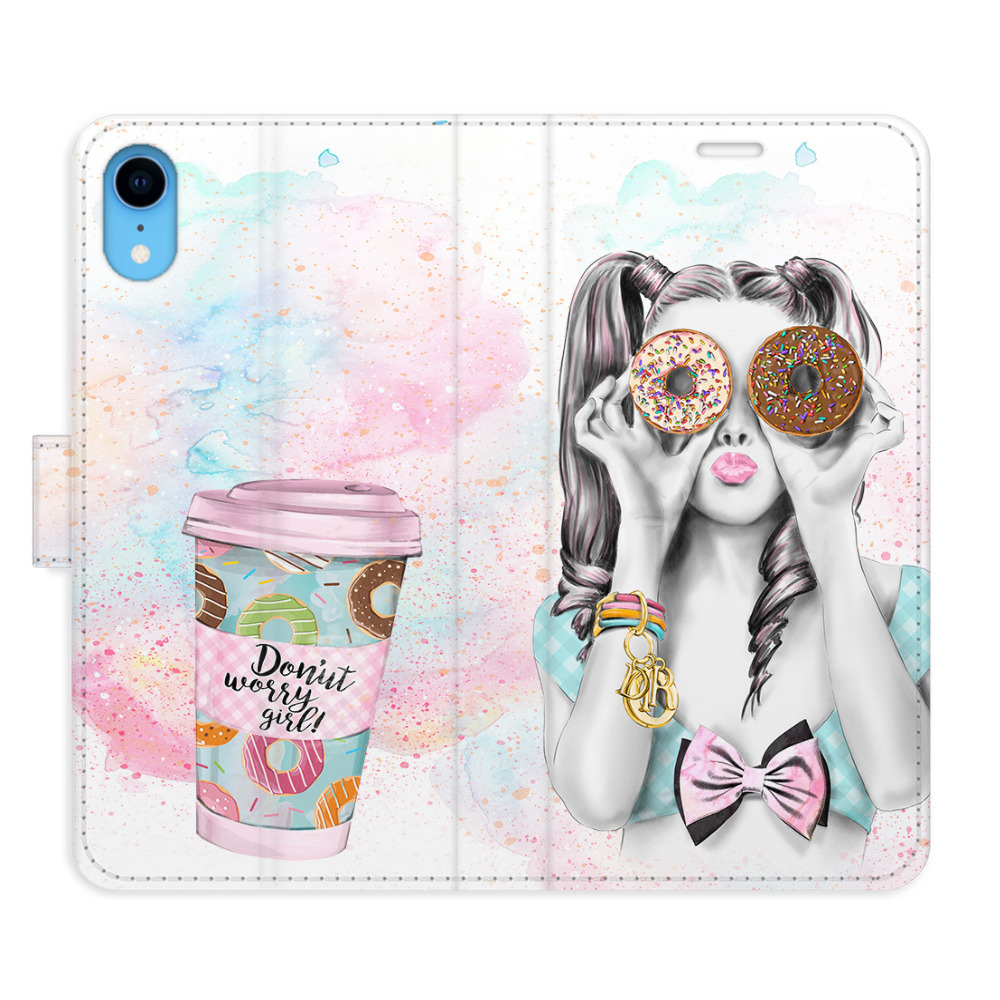 Flipové puzdro iSaprio - Donut Worry Girl - iPhone XR