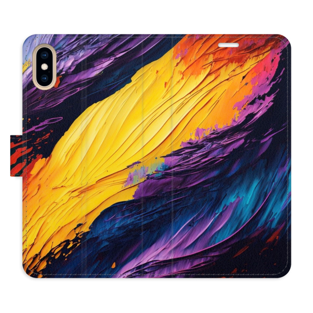 Flipové puzdro iSaprio - Fire Paint - iPhone X/XS