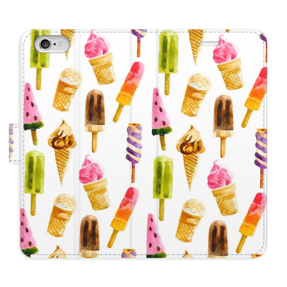Flipové puzdro iSaprio - Ice Cream Pattern - iPhone 6/6S