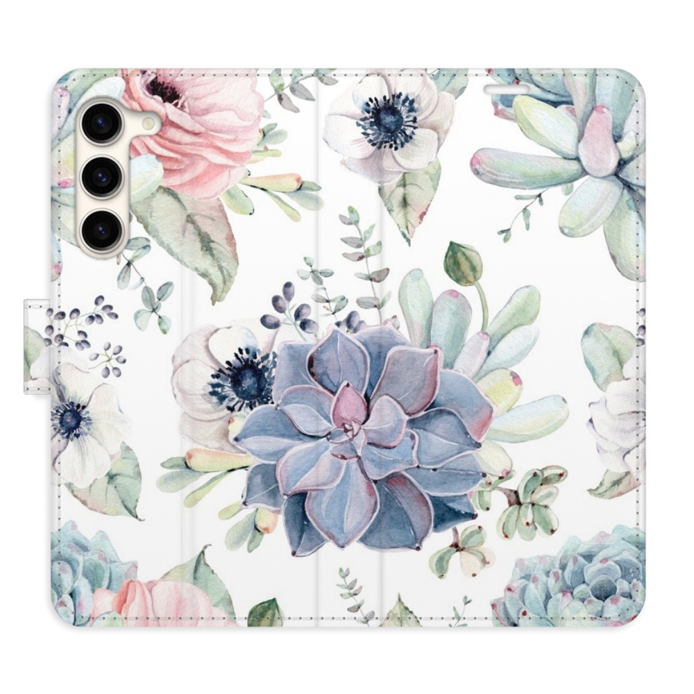 Flipové puzdro iSaprio - Succulents - Samsung Galaxy S23+ 5G