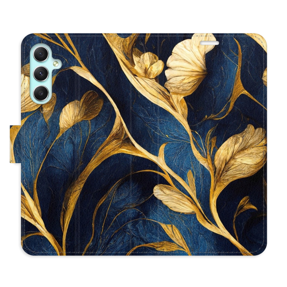 Flipové puzdro iSaprio - GoldBlue - Samsung Galaxy A34 5G