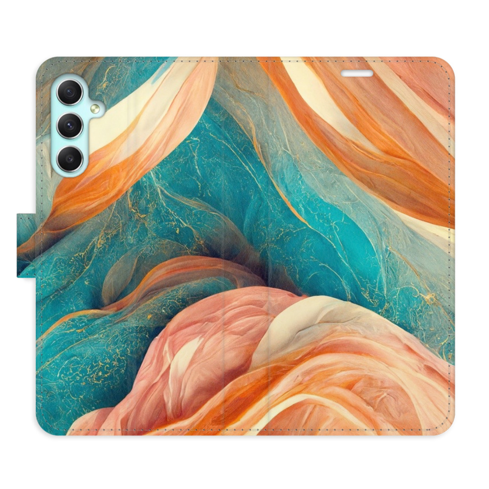 Flipové puzdro iSaprio - Blue and Orange - Samsung Galaxy A34 5G