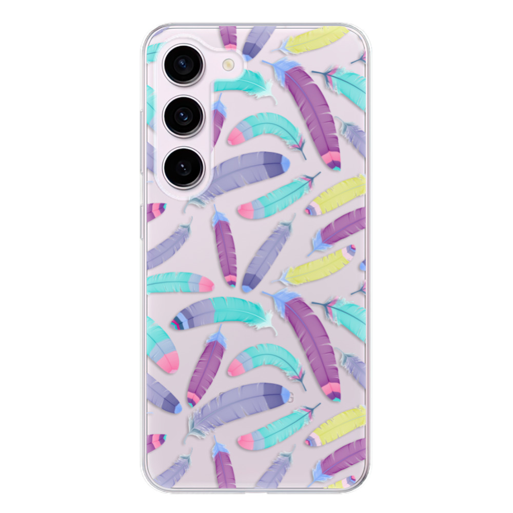 Odolné silikónové puzdro iSaprio - Feather Pattern 01 - Samsung Galaxy S23 5G