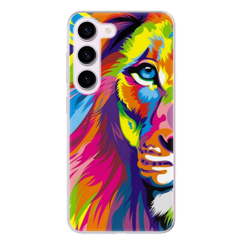 Odolné silikónové puzdro iSaprio - Rainbow Lion - Samsung Galaxy S23 5G