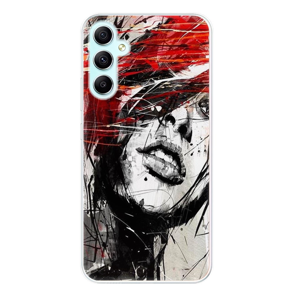 Odolné silikónové puzdro iSaprio - Sketch Face - Samsung Galaxy A34 5G