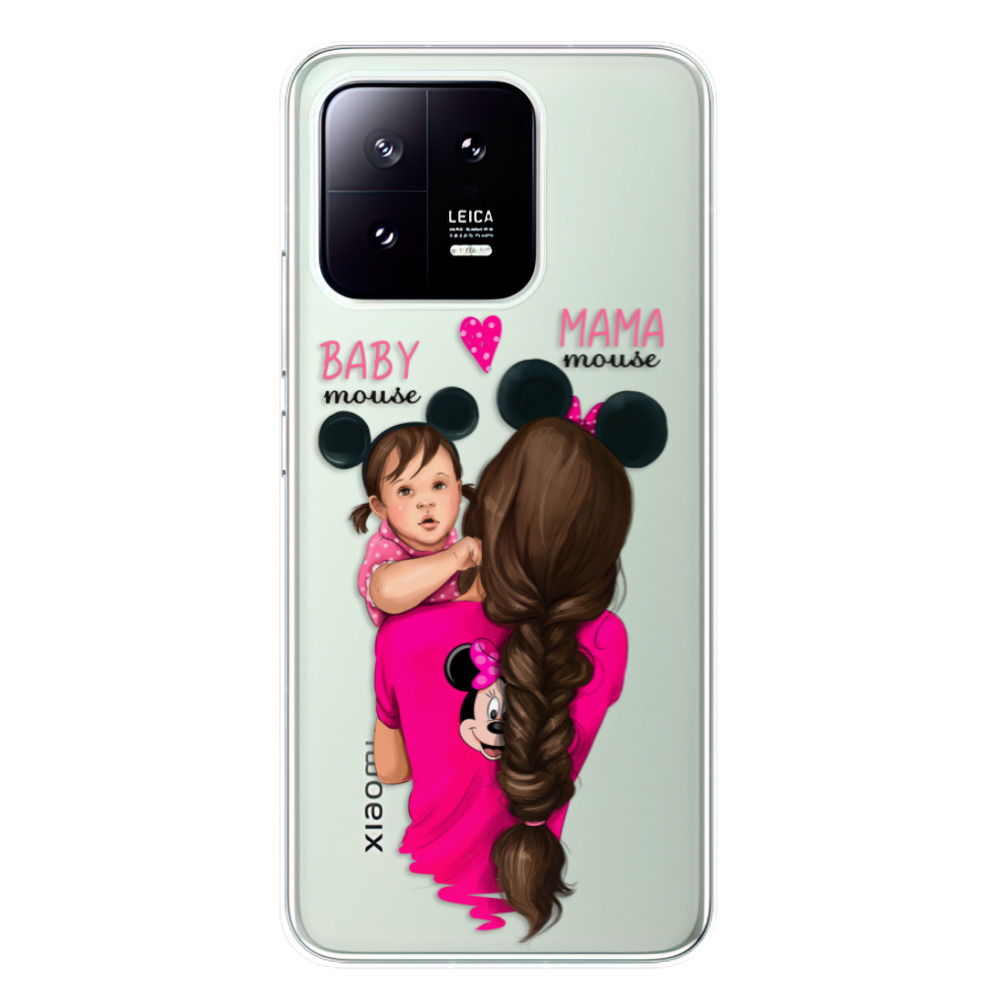 Odolné silikónové puzdro iSaprio - Mama Mouse Brunette and Girl - Xiaomi 13
