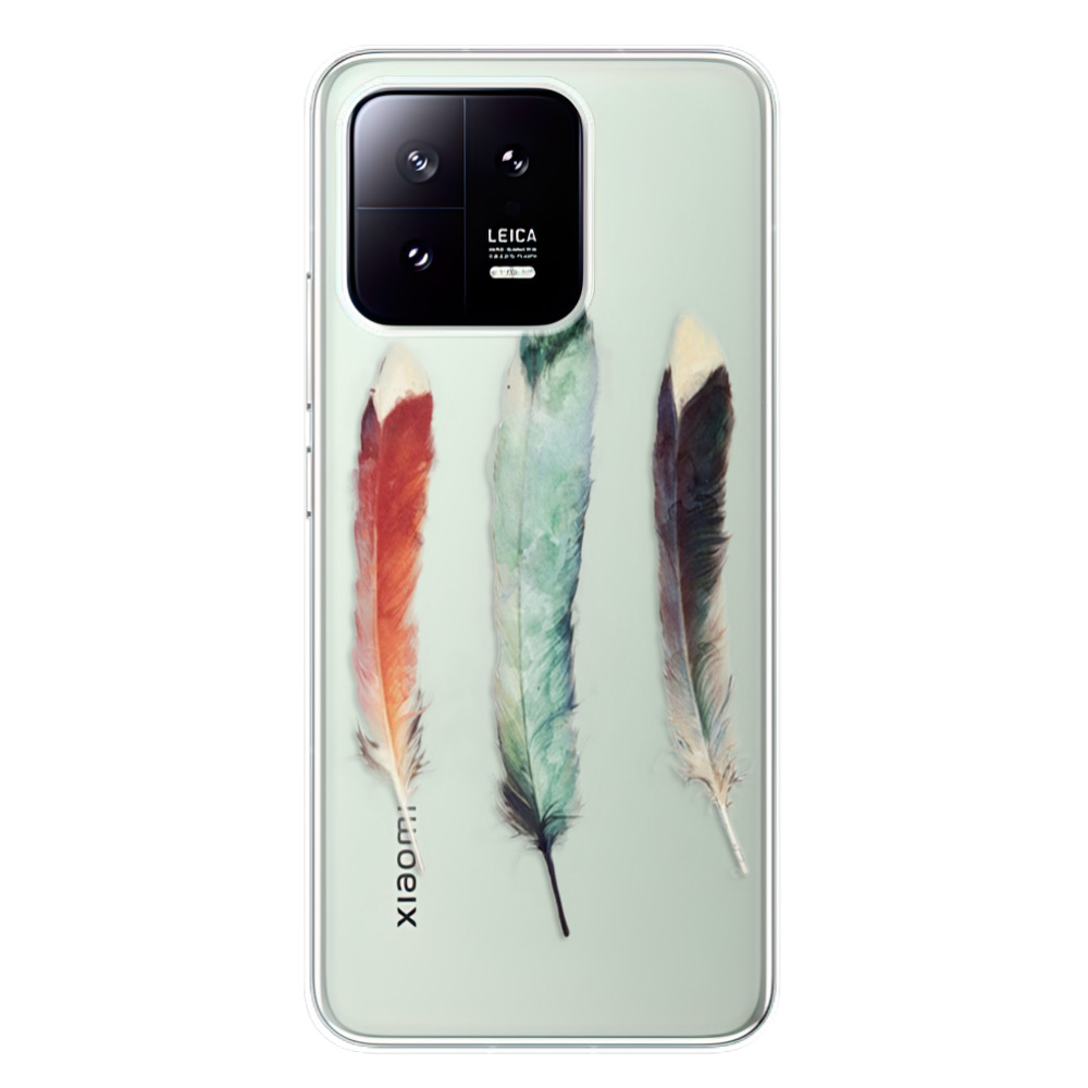 Odolné silikónové puzdro iSaprio - Three Feathers - Xiaomi 13