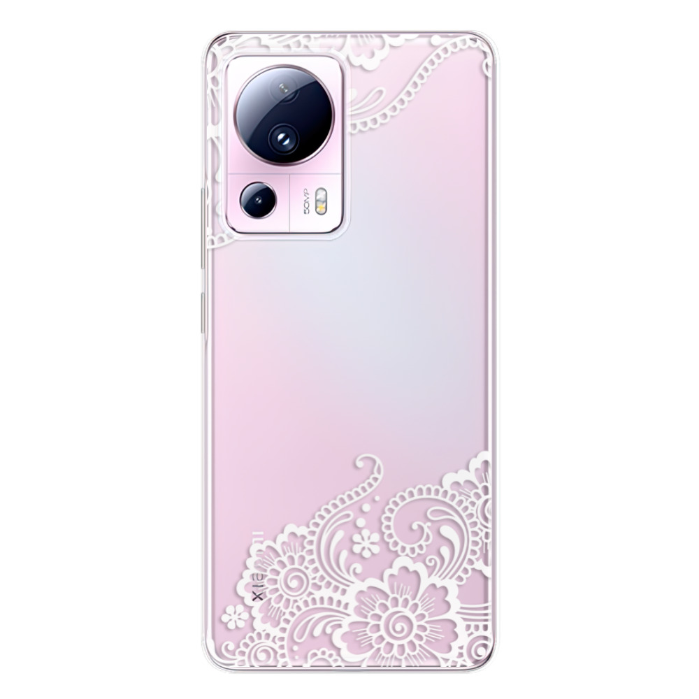 Odolné silikónové puzdro iSaprio - White Lace 02 - Xiaomi 13 Lite