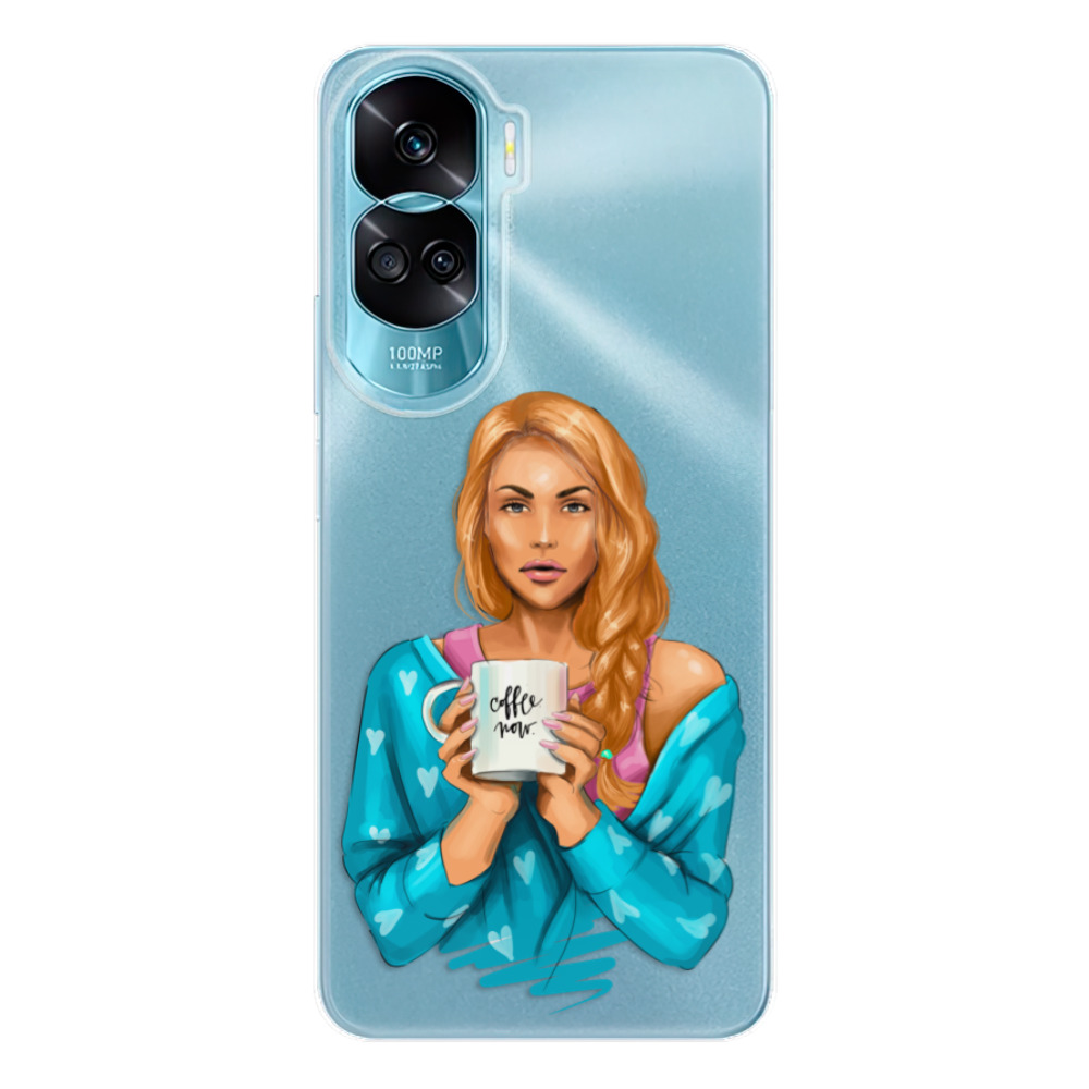Odolné silikónové puzdro iSaprio - Coffe Now - Redhead - Honor 90 Lite 5G