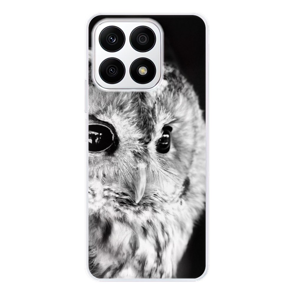 Odolné silikónové puzdro iSaprio - BW Owl - Honor X8a