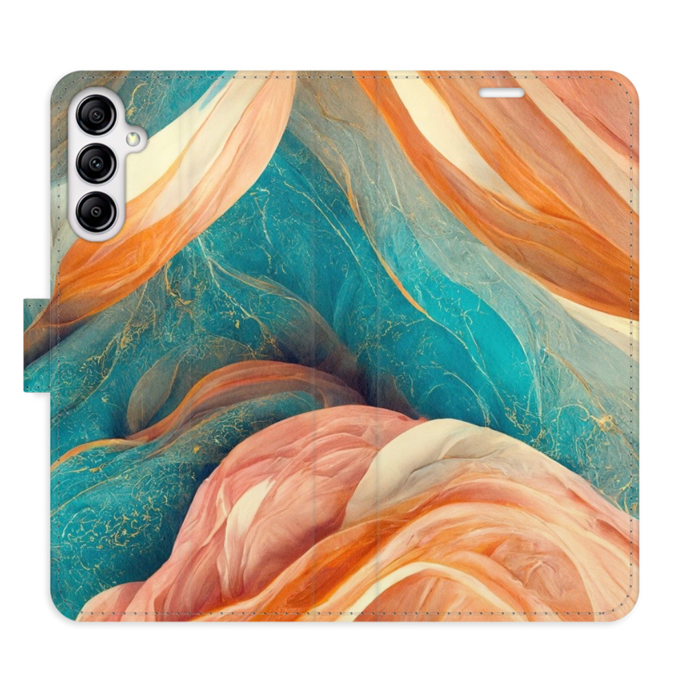 Flipové puzdro iSaprio - Blue and Orange - Samsung Galaxy A14 / A14 5G