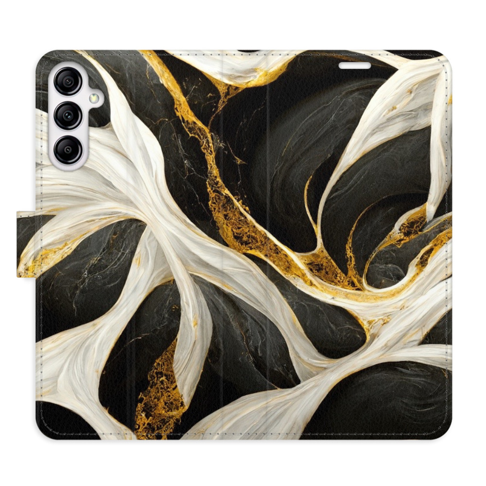 Flipové puzdro iSaprio - BlackGold Marble - Samsung Galaxy A14 / A14 5G
