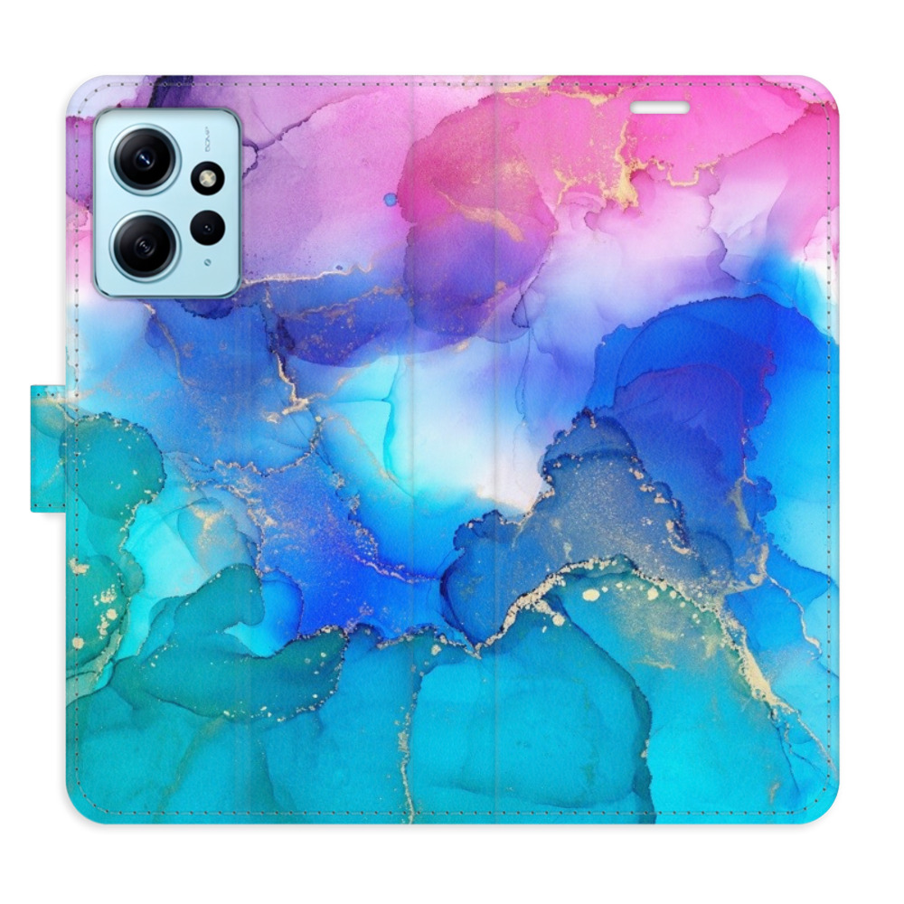 Flipové puzdro iSaprio - BluePink Paint - Xiaomi Redmi Note 12 5G