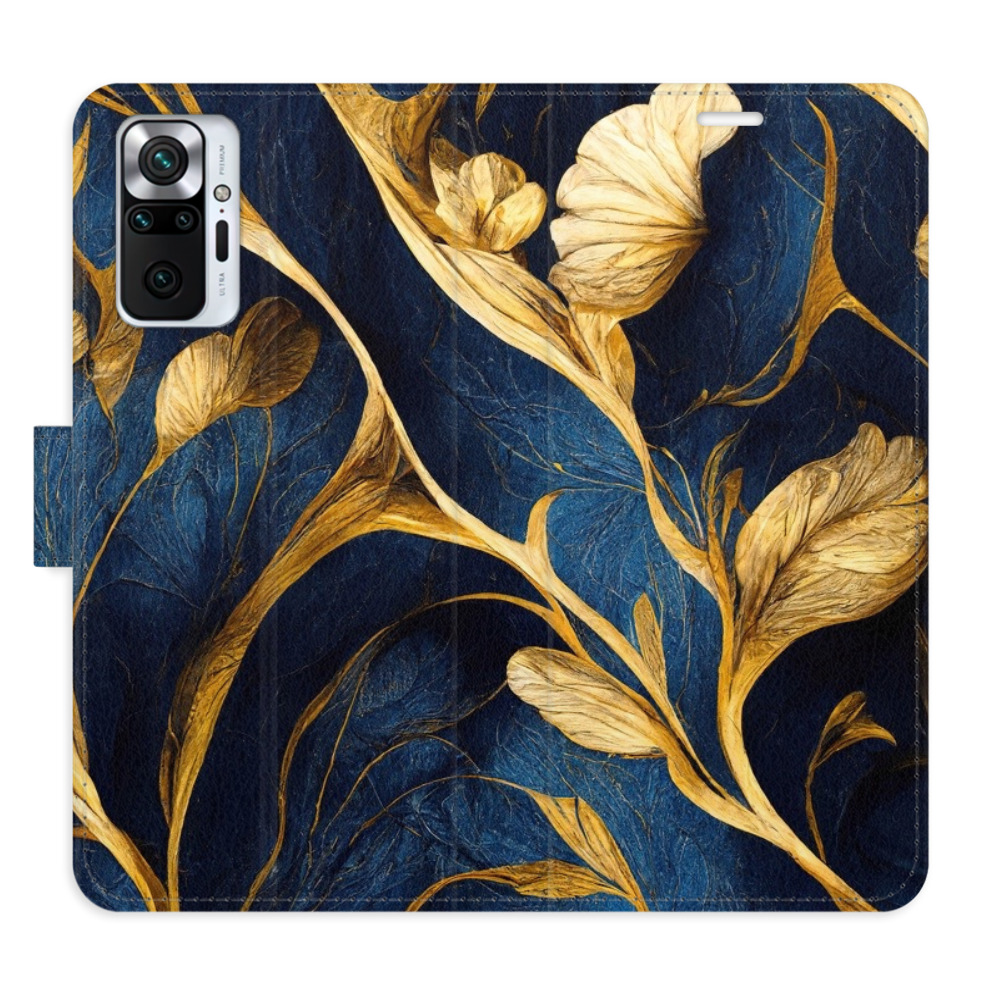 Flipové puzdro iSaprio - GoldBlue - Xiaomi Redmi Note 10 Pro