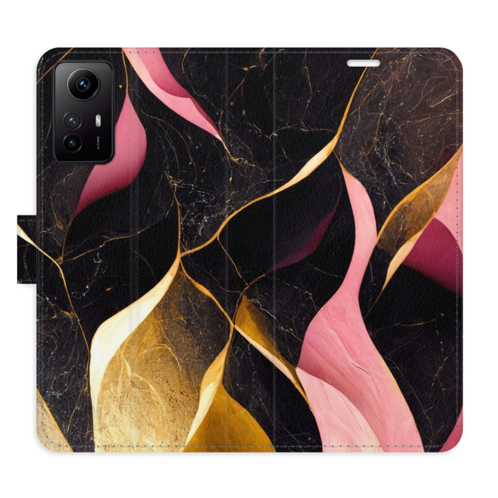Flipové puzdro iSaprio - Gold Pink Marble 02 - Xiaomi Redmi Note 12S