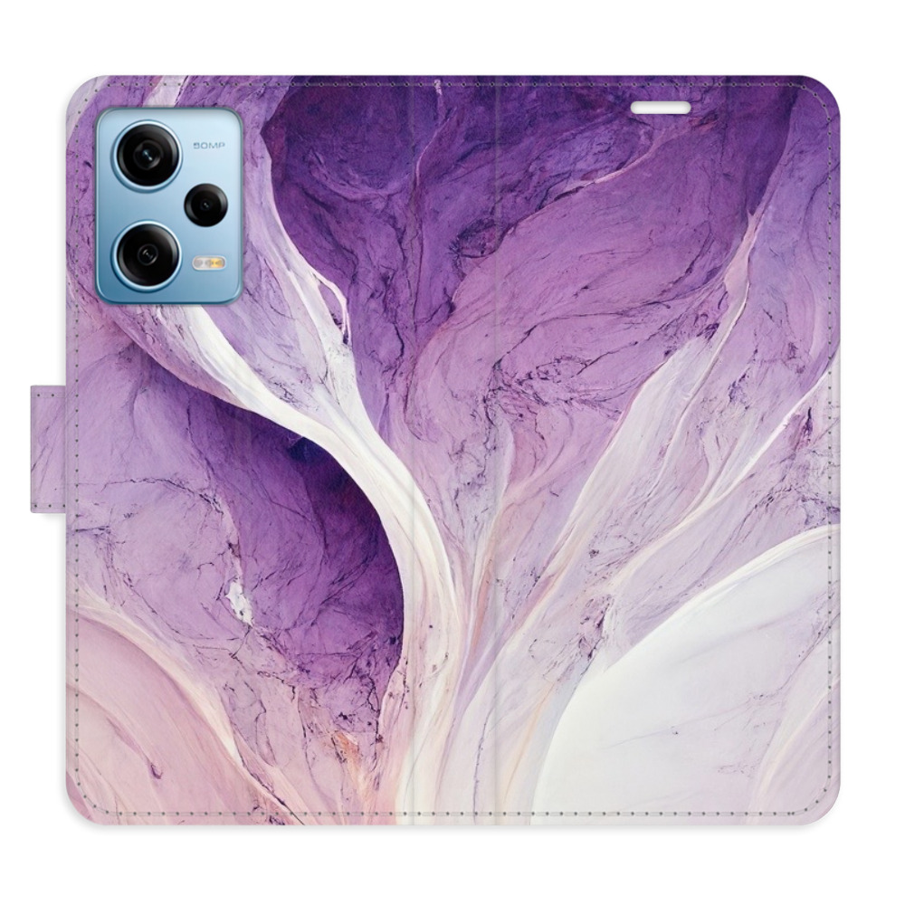 Flipové puzdro iSaprio - Purple Paint - Xiaomi Redmi Note 12 Pro 5G / Poco X5 Pro 5G