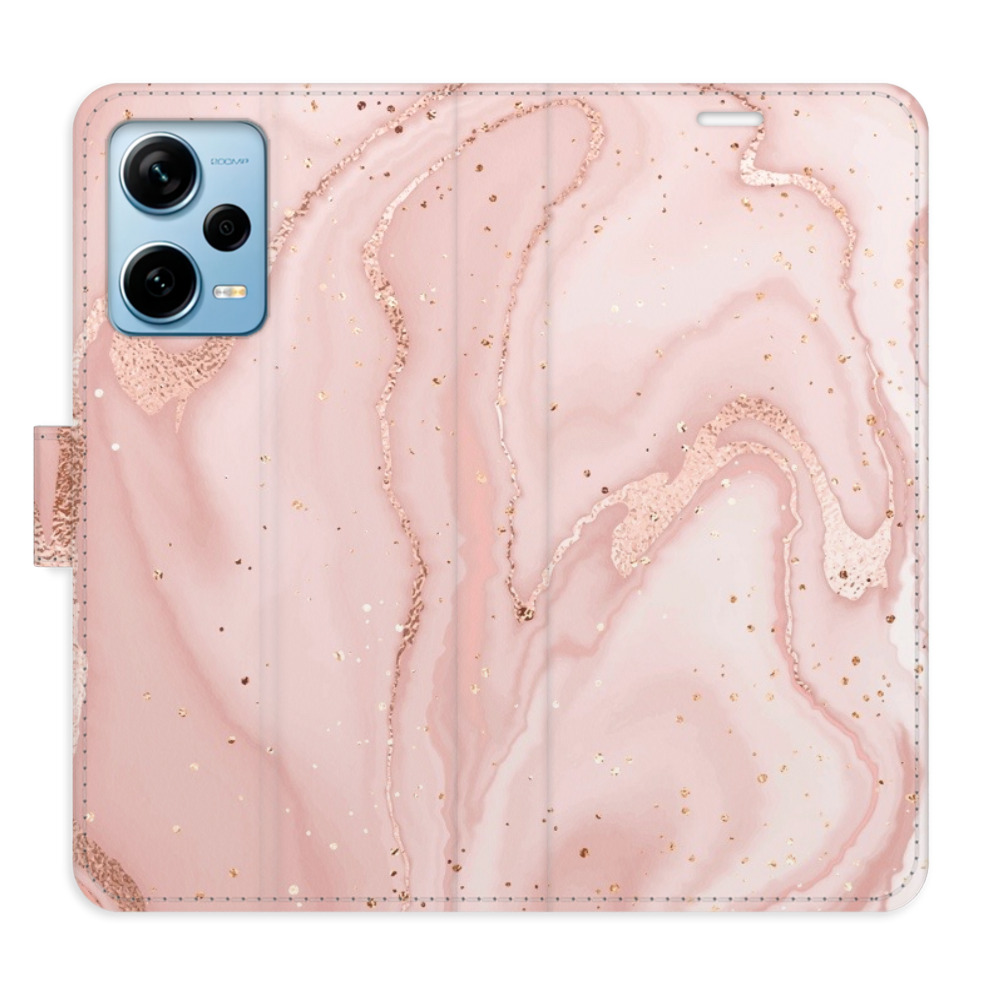Flipové puzdro iSaprio - RoseGold Marble - Xiaomi Redmi Note 12 Pro+ 5G
