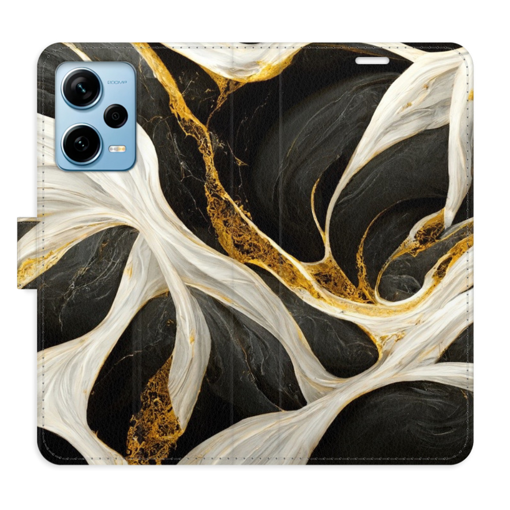 Flipové puzdro iSaprio - BlackGold Marble - Xiaomi Redmi Note 12 Pro+ 5G