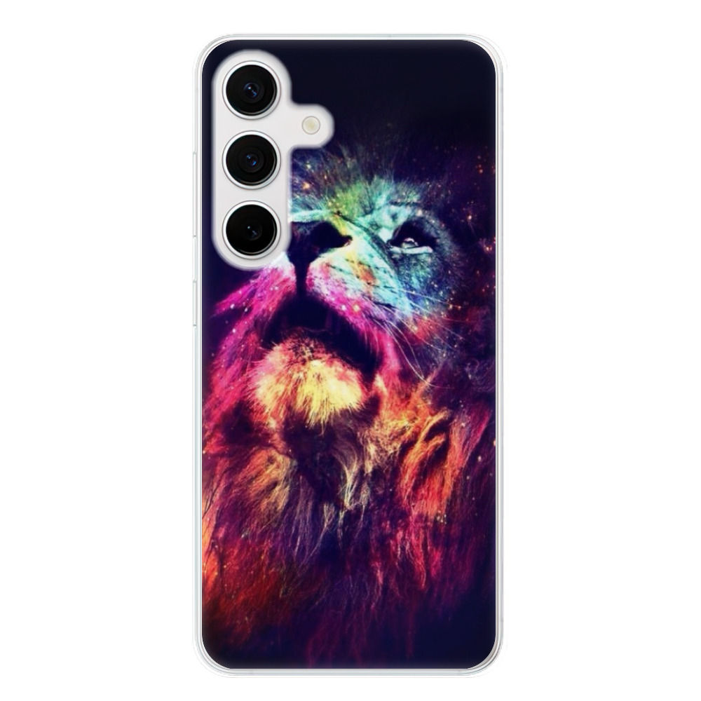 Odolné silikónové puzdro iSaprio - Lion in Colors - Samsung Galaxy S24
