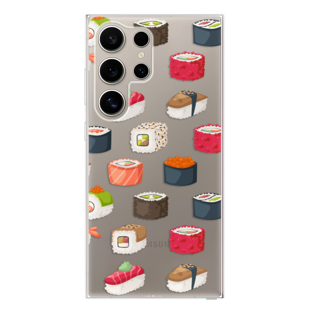 Odolné silikónové puzdro iSaprio - Sushi Pattern - Samsung Galaxy S24 Ultra