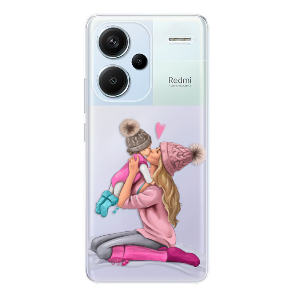 Odolné silikónové puzdro iSaprio - Kissing Mom - Blond and Girl - Xiaomi Redmi Note 13 Pro+ 5G