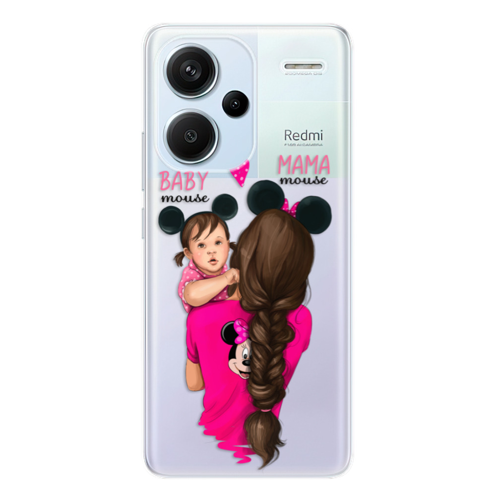 Odolné silikónové puzdro iSaprio - Mama Mouse Brunette and Girl - Xiaomi Redmi Note 13 Pro+ 5G