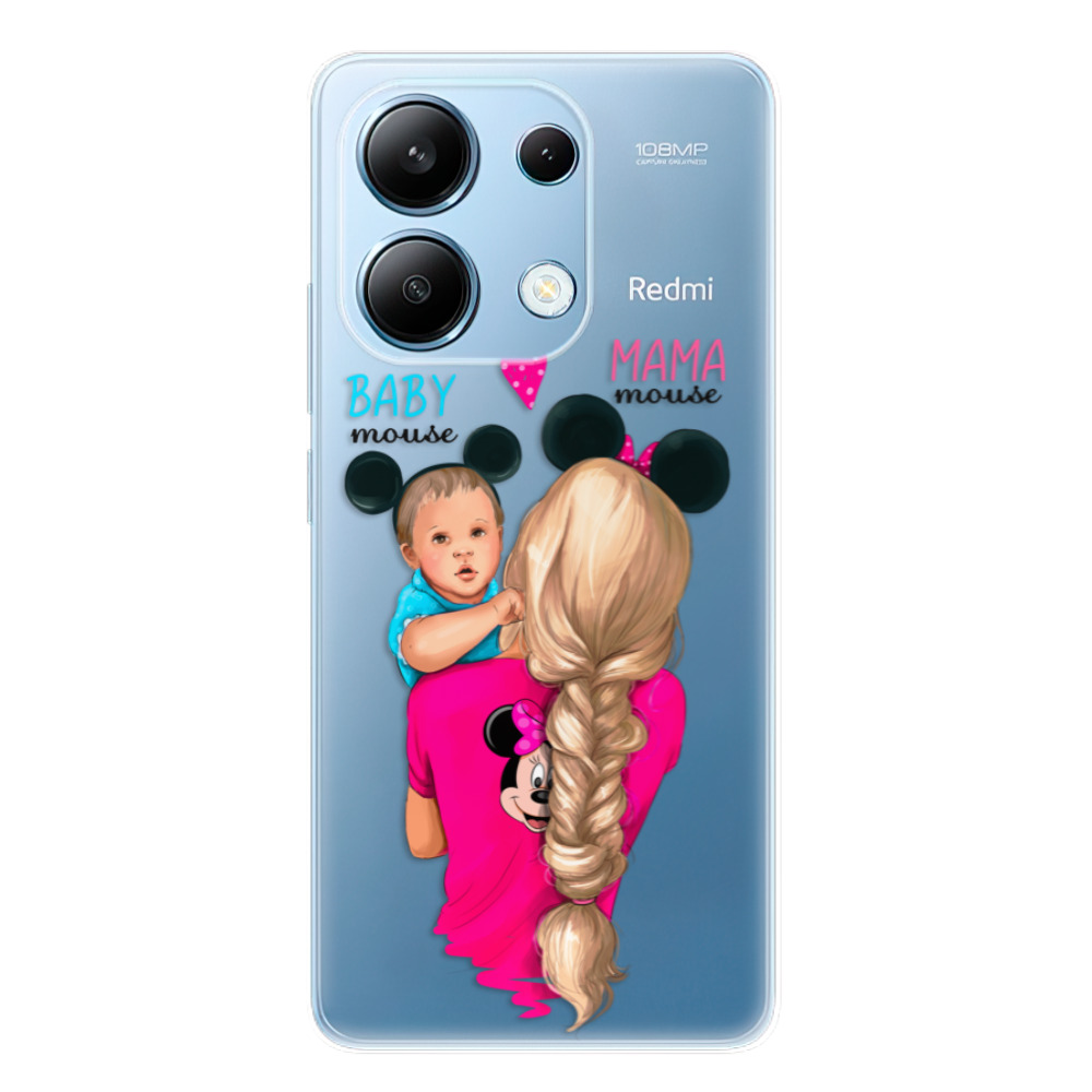 Odolné silikónové puzdro iSaprio - Mama Mouse Blonde and Boy - Xiaomi Redmi Note 13