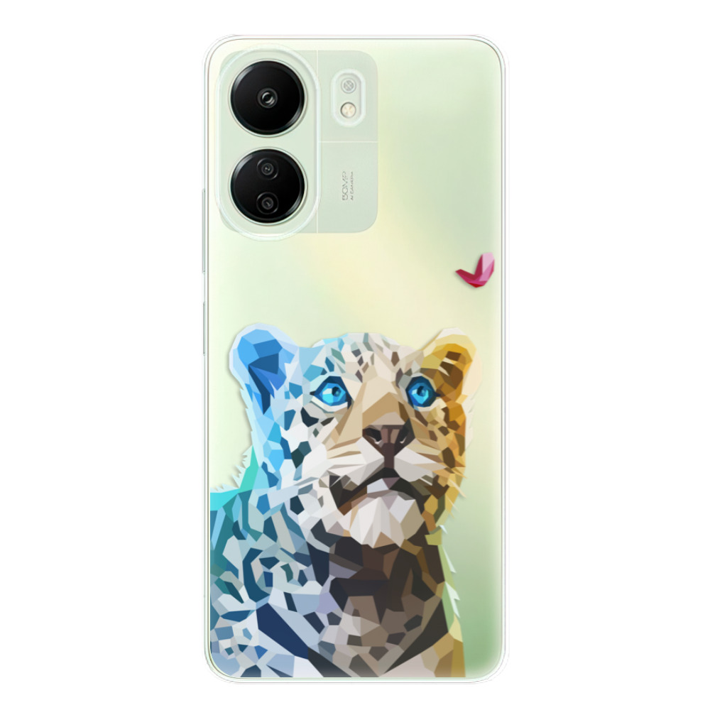 Odolné silikónové puzdro iSaprio - Leopard With Butterfly - Xiaomi Redmi 13C