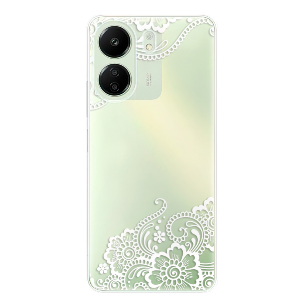 Odolné silikónové puzdro iSaprio - White Lace 02 - Xiaomi Redmi 13C