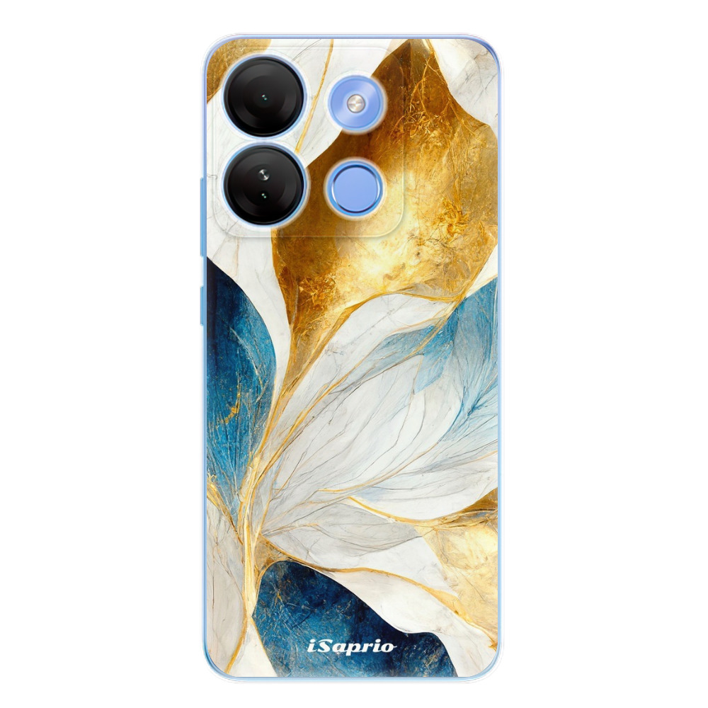 Odolné silikónové puzdro iSaprio - Blue Leaves - Infinix Smart 7