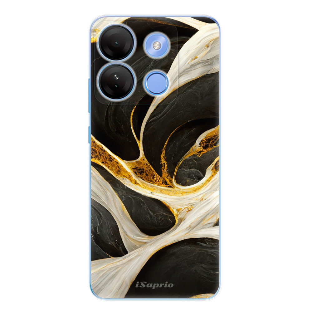 Odolné silikónové puzdro iSaprio - Black and Gold - Infinix Smart 7
