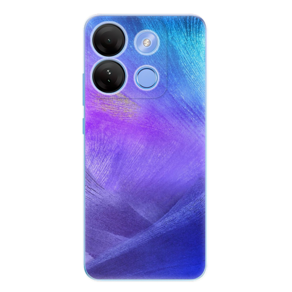 Odolné silikónové puzdro iSaprio - Purple Feathers - Infinix Smart 7