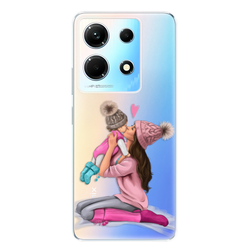 Odolné silikónové puzdro iSaprio - Kissing Mom - Brunette and Girl - Infinix Note 30