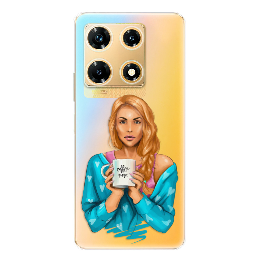 Odolné silikónové puzdro iSaprio - Coffe Now - Redhead - Infinix Note 30 PRO