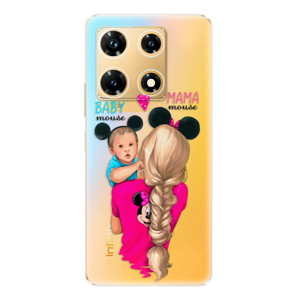 Odolné silikónové puzdro iSaprio - Mama Mouse Blonde and Boy - Infinix Note 30 PRO